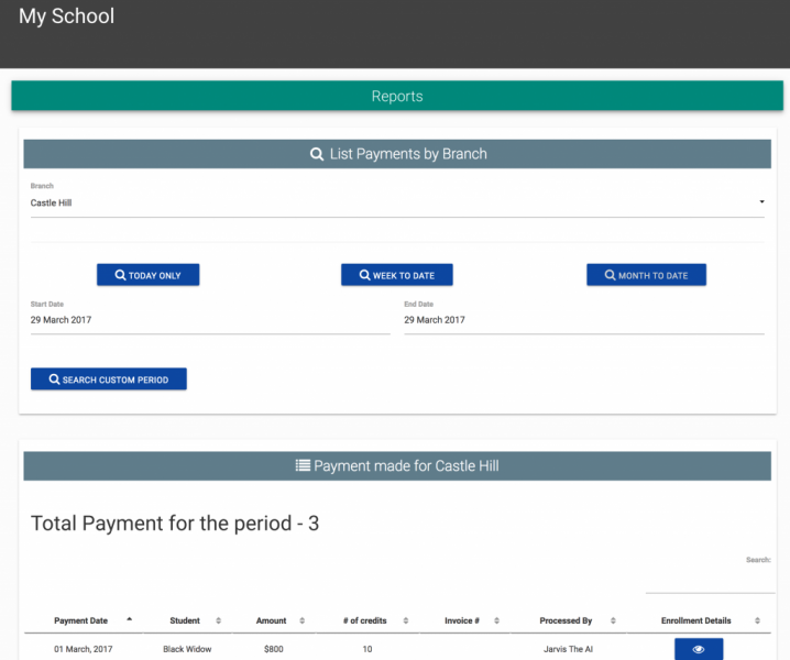 MySchool Admin Web User | Dashboard - Custom Reports MySchool Admin Web User | Dashboard - Custom Reports
